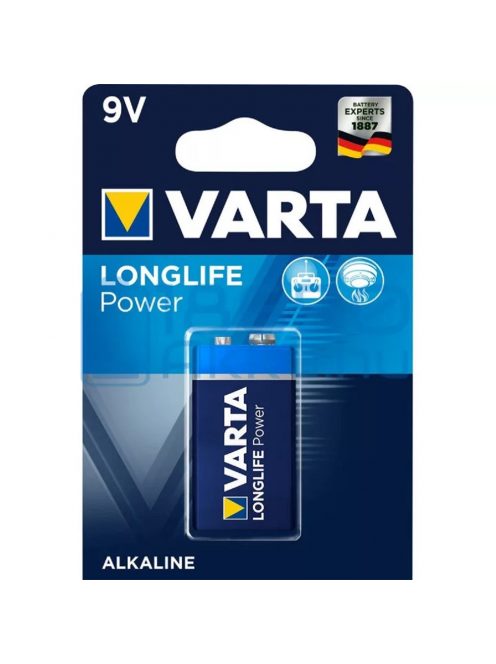 Elem 9V 6LR61 Longlife Power 1 db/csomag, Varta 