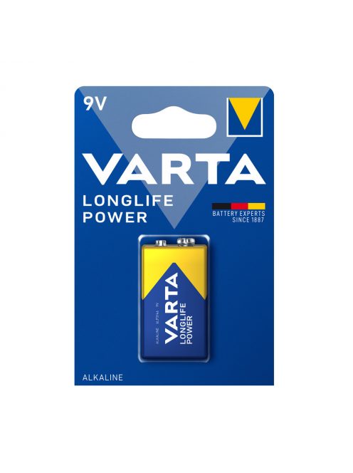 Elem 9V 6LR61 Longlife Power 1 db/csomag, Varta 