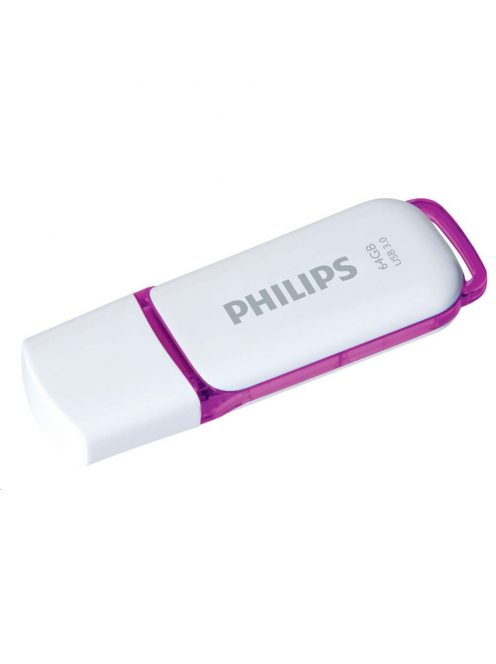 Pendrive USB 3.0 64Gb. Snow Edition Philips fehér-lila