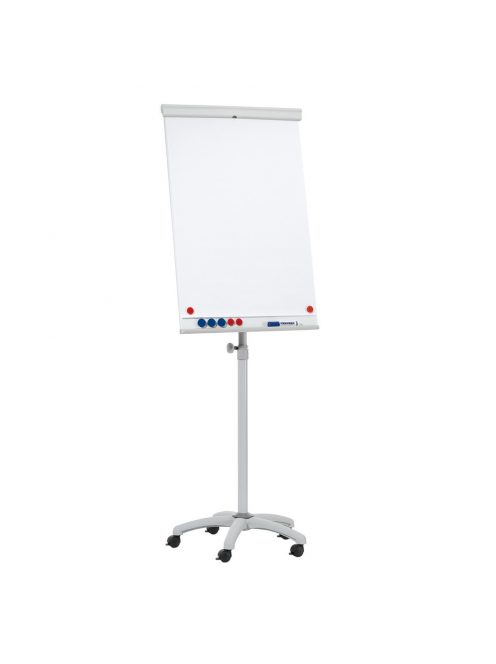 Flipchart tábla mobil 68x105cm, mágneses 5 görgős gurítható ValueLine Franken