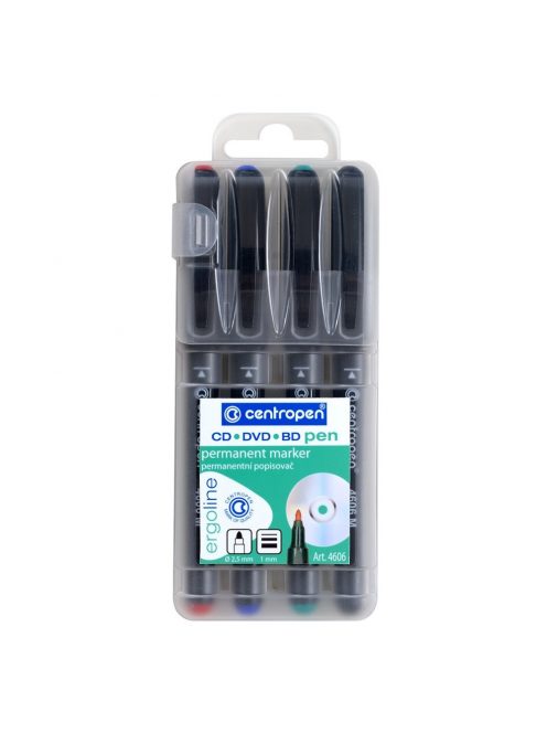 Alkoholos marker 1mm, CD/DVD Liner M Centropen 4606 4-es klt