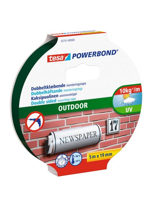 Ragasztószalag, rögzítószalag kültéri 19mmX5m PowerBond Tesa 