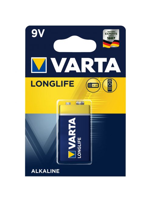 Elem 9V-os 6LR61 E Longlife 1 db/csomag, Varta 