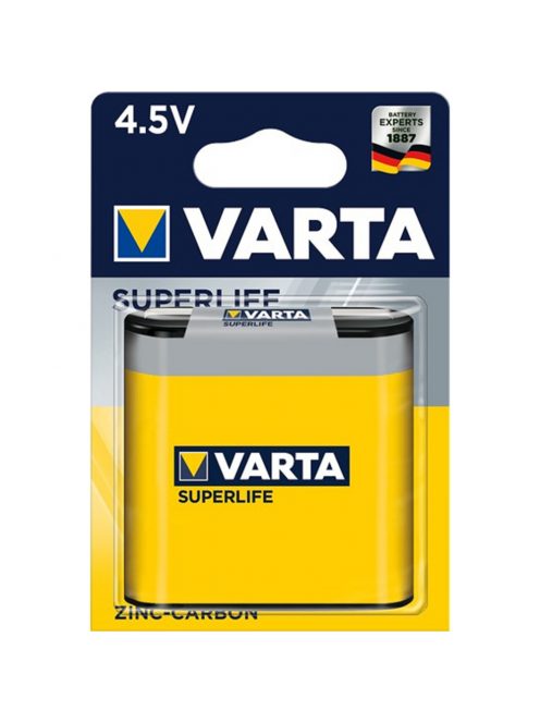 Elem 4,5V 3LR12 Superlife féltartóslapos 1 db/csomag, Varta 