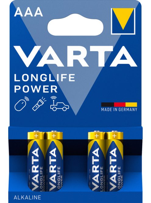 Elem AAA mikro LR03 Longlife Power 4 db/csomag, Varta 