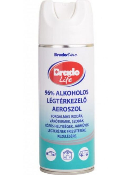 Légtérkezelő aerosol 200 ml 96 % alkoholos BradoLife