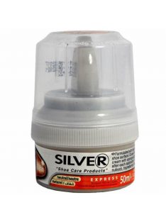   Cipőtisztító krém tégelyes 50 ml szivacsos Silver fekete