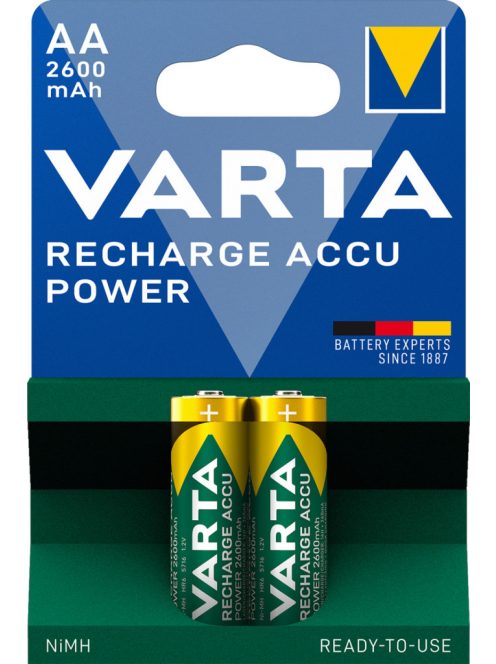 Elem tölthető akku AA ceruza 2600 mAH Power 2 db/csomag, Varta