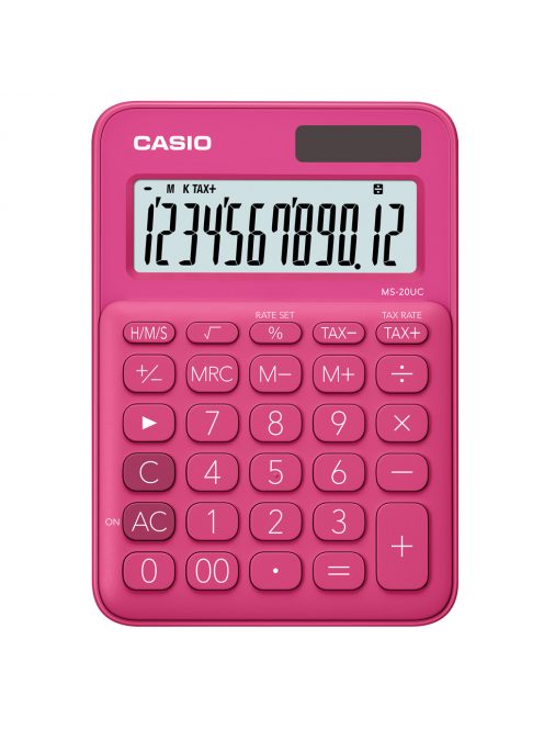 Számológép asztali 12 digit nagy kijelző Casio MS 20 UC magenta