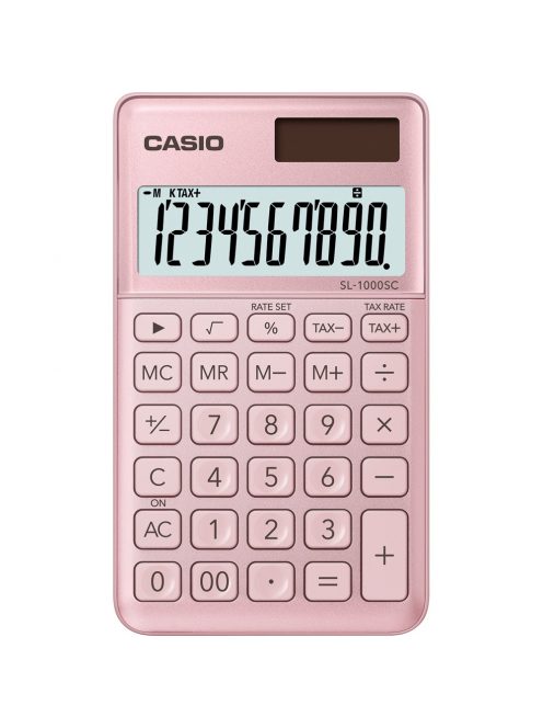 Zsebszámológép 10 digit Casio SL 1000 világos rózsaszín