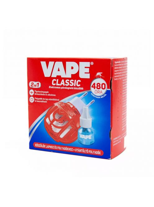 Szúnyogriasztó elektromos készülék lapkához&folyadékhoz+szúnyogirtó folyadék 60 éj Classic VAPE