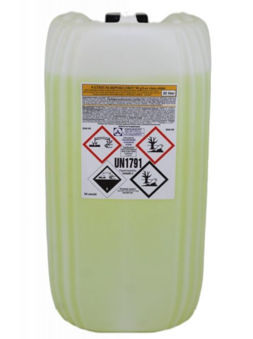 Hypo ipari Nátrium hypoklorit 90 g/liter 20 liter