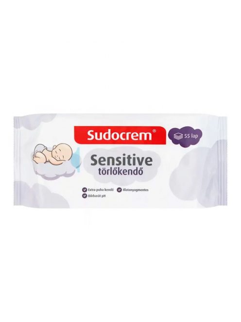 Nedves törlőkendő 55 lap/csomag Soft Clean Sudocream