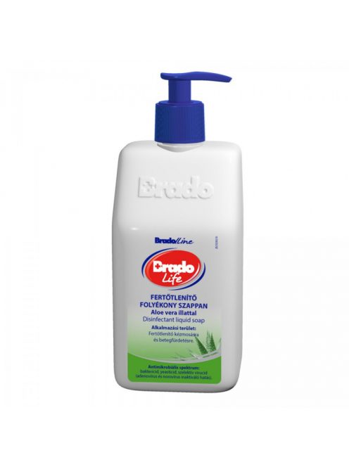 Folyékony szappan fertőtlenítő hatással pumpás 350 ml BradoLife aloe vera