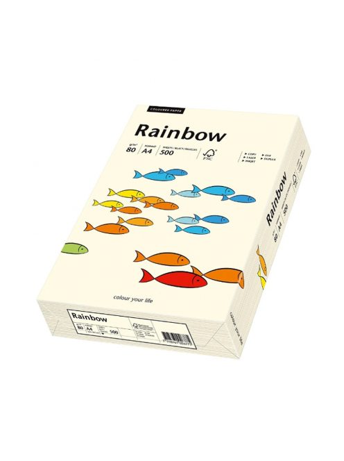 Másolópapír, színes, A4, 80g. Rainbow® 500ív/csomag, 06 krémszínű