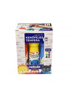 Tempera készlet, kenőfejes, 45 ml, Nebulo 6 klf. szín