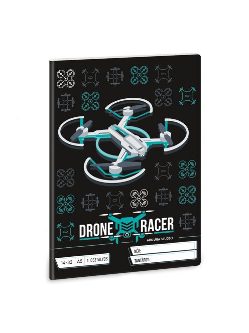 Füzet iskolai A5, 32lap, vonalas 14-32 1.osztályos Ars Una DRONE RACER (5131) 22 10db/csomag