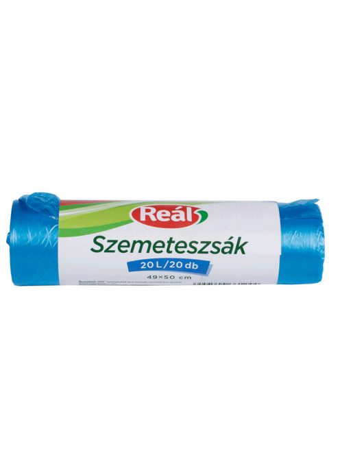 Szemeteszsák 20/25 liter 49 x 50 cm 20 db/tekercs Reál kék