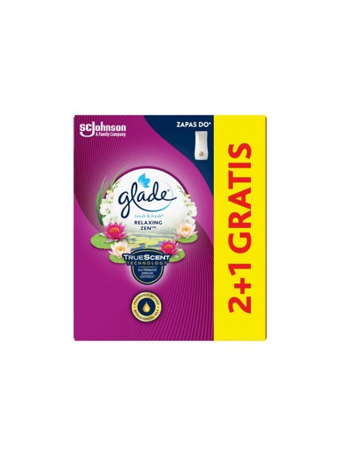 Légfrissítő utántöltő 3 x 10 ml 2+1 Glade® Touch&Fresh Japánkert