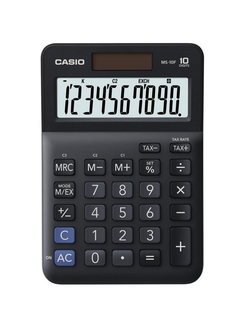 Számológép asztali 10 digit nagy, döntött kijelző Casio MS 10 F fekete