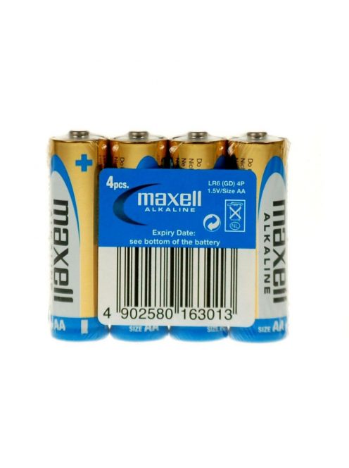 Elem AA ceruza LR6 zsugorfóliás alkaline 4 db/csomag, Maxell 