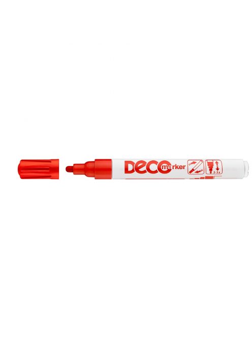 Lakkmarker, decomarker 2-4mm, kerek Ico piros 