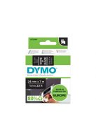 Feliratozógép szalag Dymo D1 S0721010/53721 24mmx7m, ORIGINAL, fehér/fekete 