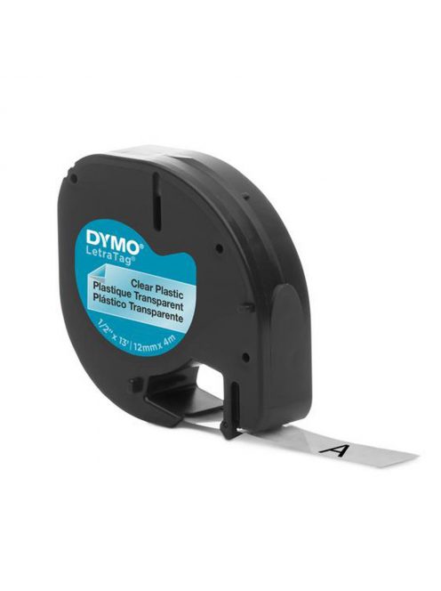 Feliratozógép szalag Dymo Letratag S0721530/12268 12mmx4m ORIGINAL víztiszta