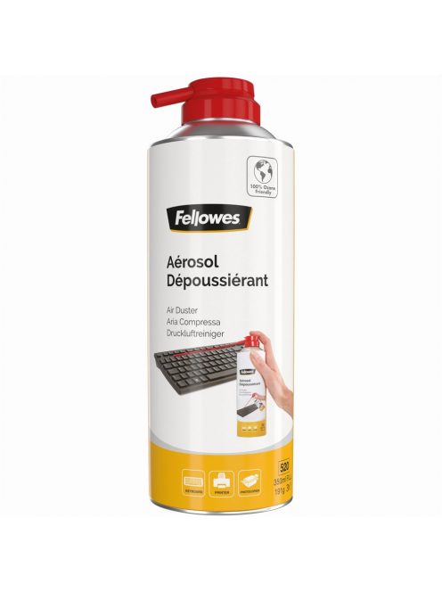 Sűrített levegő, porpisztoly, 520 ml,/350 ml, HFC mentes, gyúlékony, Fellowes® 