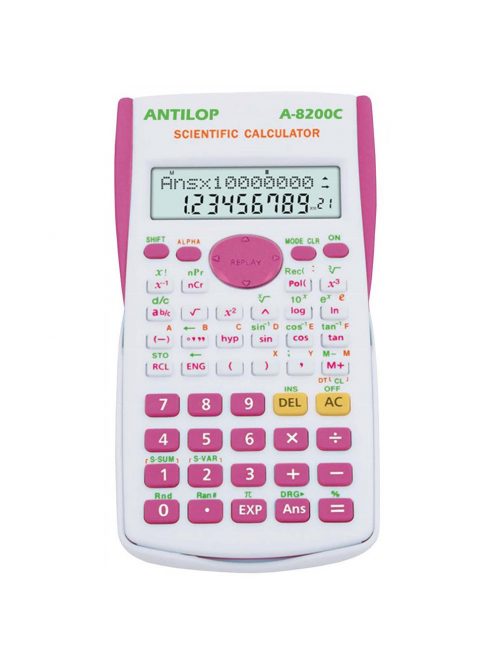 Számológép tudományos 240 funkciós pink Antilop A-8200C