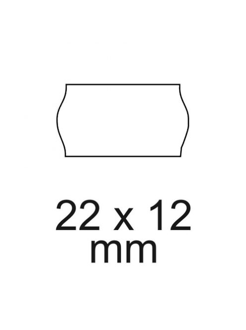 Árazószalag 22x12mm, csak Meto 622- 722 gépekhez 10 tekercs/csomag, fehér