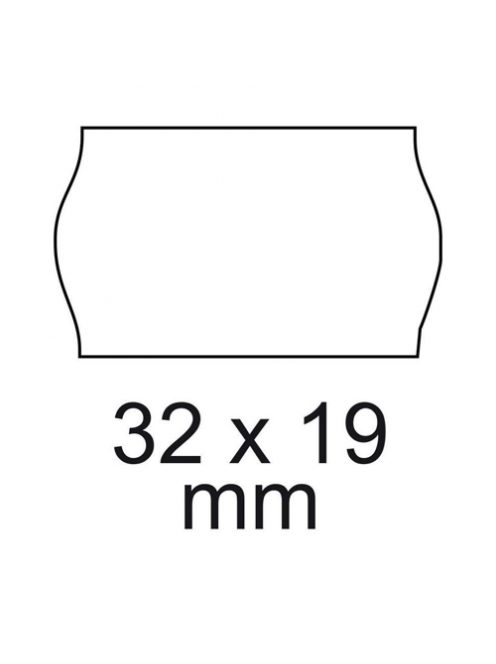 Árazószalag 32x19mm, stancolt 10 tekercs/csomag, Bluering®, fehér