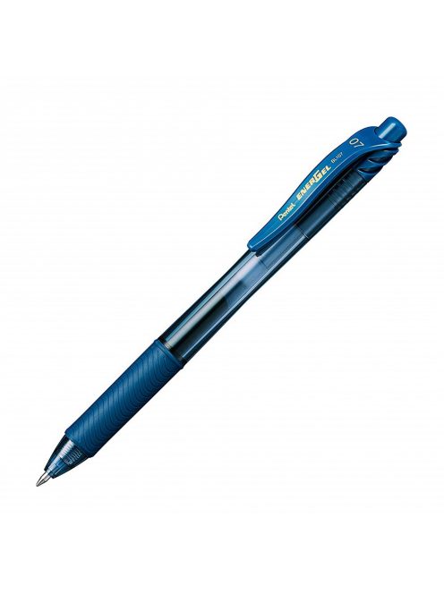 Rollertoll zselés golyóátmérő 0,7 mm, Pentel EnerGelX BL107-CAX, írásszín sötétkék