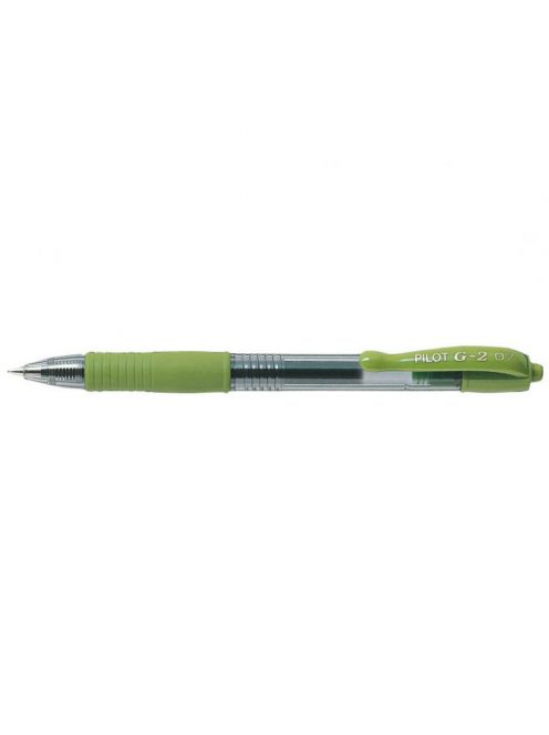 Zseléstoll 0,7mm, nyomógombos Pilot G-2, írásszín lime zöld