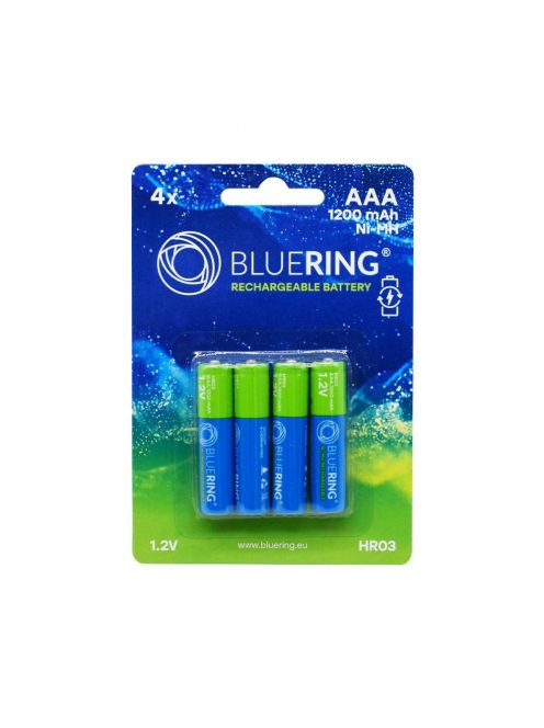 Elem tölthető akku AAA mikro HR03 1200mah 4 db/csomag, Bluering® 