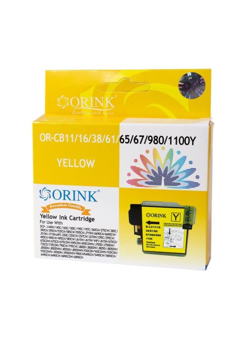 Brother CB11/LC980/LC1100XL tintapatron yellow ORINK