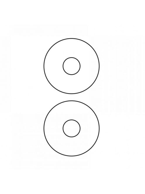 Etikett címke, CD-hez 117mm100 lap, 2 címke/lap 