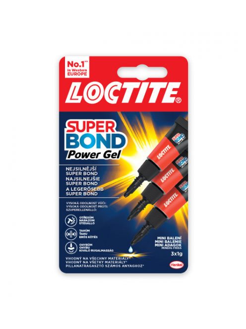 Pillanatragasztó 3x1g Loctite Super Bond Power Gél Mini Trio