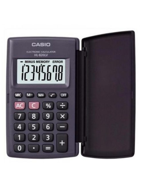 Zsebszámológép 8 digit gyökvonás Casio HL 820LV fekete