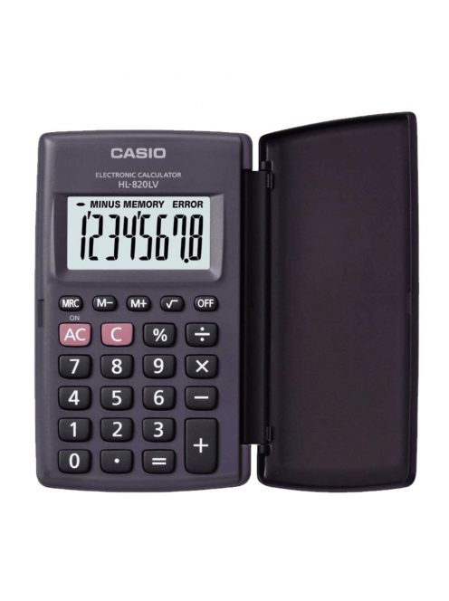 Zsebszámológép 8 digit gyökvonás Casio HL 820LV fekete