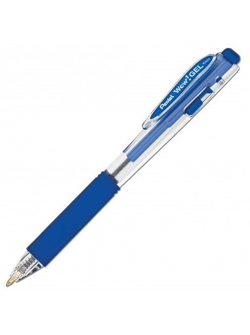 Rollertoll zselés 0.35mm, háromszög fogózóna K437-C Pentel Wow, írásszín kék