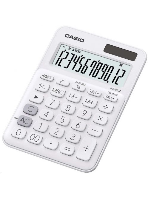 Számológép asztali 12 digit nagy kijelző Casio MS 20 UC fehér