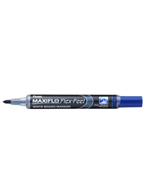 Táblamarker 1-5mm, hajlékony hegyű Pentel Maxiflo Flex Feel kék