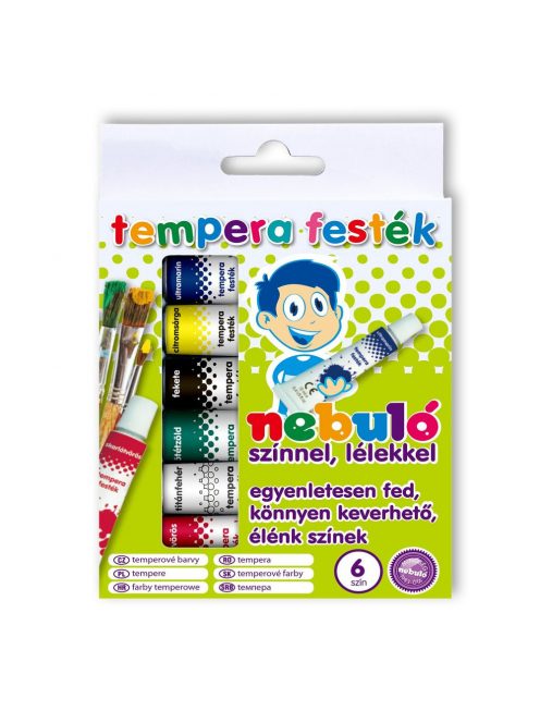 Tempera készlet, 12ml, Nebulo 6 klf. szín