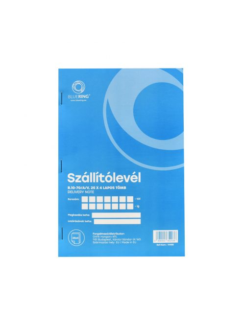 Szállítólevél A5, 25x4lapos B.10-70/A/V Bluering® 