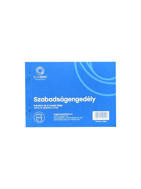 Szabadságengedély A6 50x2lapos B.18-49/V Bluering®