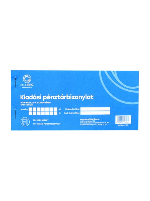 Kiadási pénztárbizonylat 25x2lapos B.318-103/V Bluering®