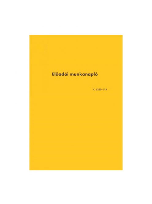 Előadói munkanapló A4, álló 20lapos füzet C.5230-315 Bluering® 