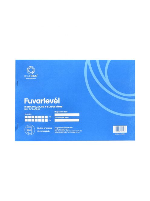 Fuvarlevél A4, 50x3lapos fekvő D.GEPJ.17/V Bluering®