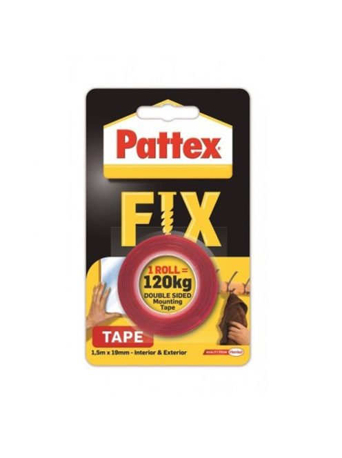 Ragasztószalag kétoldalas, 19mmx1,5 m, Henkel Pattex Fix 120 kg